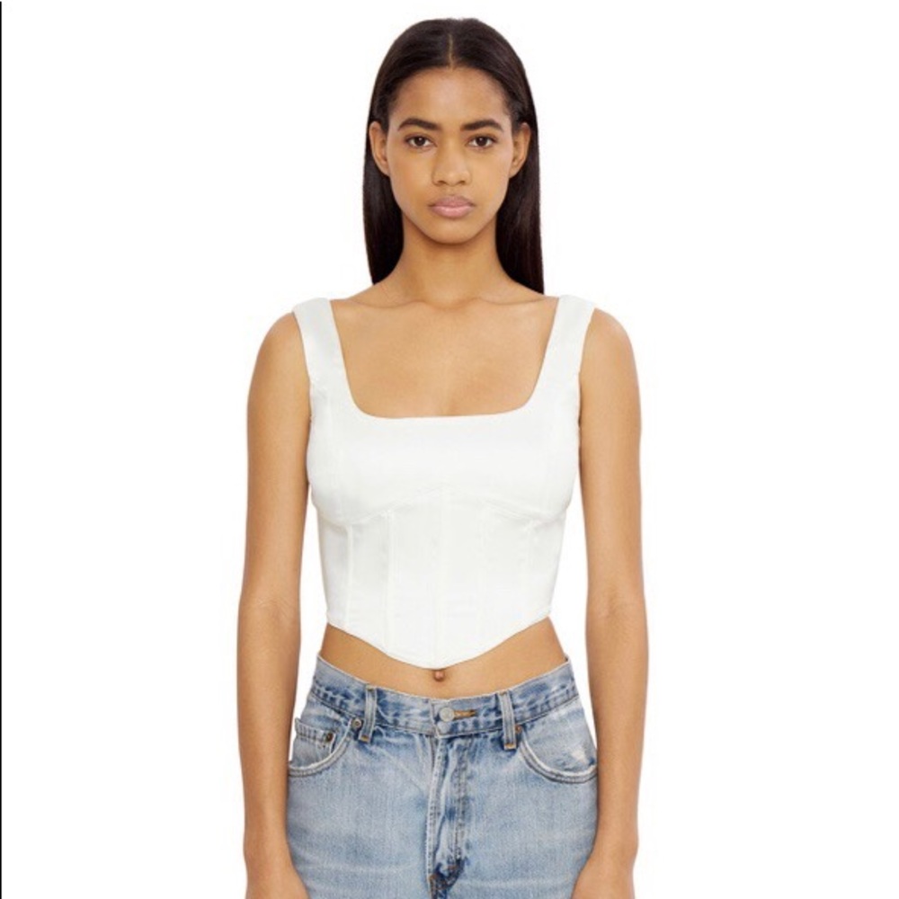 Danielle Guizio Lace Up Tank